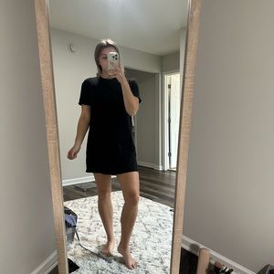Black mini tshirt dress